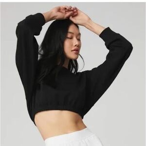 NWT - alo yoga devotion crew neck pullover size S in Black